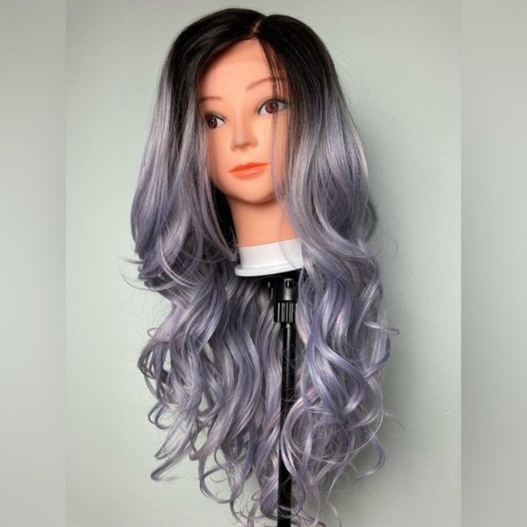 Ombré Purple Lace Front Wig - Picture 7 of 13